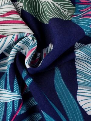 Allegra K Women's Tie Waist Beach Tropical Floral Printed Midi Wrap Dress 7 Allegra K Women's Tie Waist Beach Tropical Floral Printed Midi Wrap Dress - Image 5