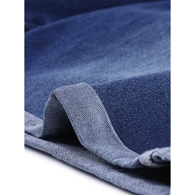 Agnes Orinda Women's Plus Size Jeans Casual Slash Pockets Washed Denim Shorts 7 Agnes Orinda Women's Plus Size Jeans Casual Slash Pockets Washed Denim Shorts - Image 5