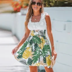 Women's Tropical Leaf Print Smocked Dress - Cupshe 12 Women's Tropical Leaf Print Smocked Dress - Cupshe -Modish Ink Sales GUEST d2eec01a 360b 4f9d bba3 8e549341a15a