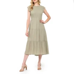August Sky Women`s Smocked Tiered Dress -Modish Ink Sales GUEST d96e5e06 b700 4762 b8e3 5afe6ff03591