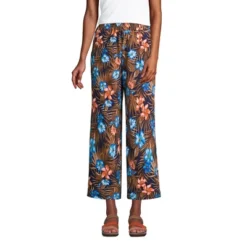 Lands' End Women's High Rise Pull On Elastic Waist Wide Leg Crinkle Knit Crop Pants 8 Lands' End Women's High Rise Pull On Elastic Waist Wide Leg Crinkle Knit Crop Pants -Modish Ink Sales GUEST dba5f8c5 ab21 4928 b7e9 e572ea84f659