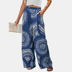 Women's Ornate Print High Waist Pants - Cupshe -Modish Ink Sales GUEST dba8a48e dd10 45c3 ad30 854424cca121
