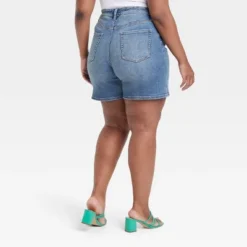 Women's High-Waisted Bermuda Jean Shorts - Ava & Vivâ˘