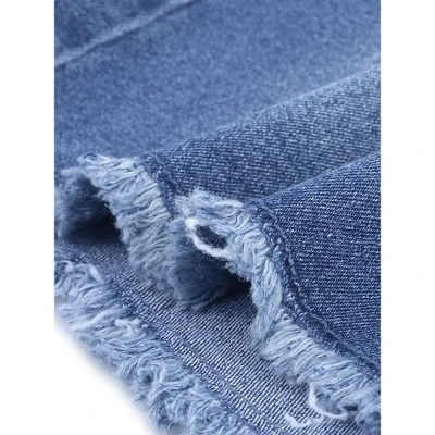 Agnes Orinda Women's Plus Size Denim Shorts Mid Rise Ripped Frayed Bermuda Jean Shorts 7 Agnes Orinda Women's Plus Size Denim Shorts Mid Rise Ripped Frayed Bermuda Jean Shorts - Image 5