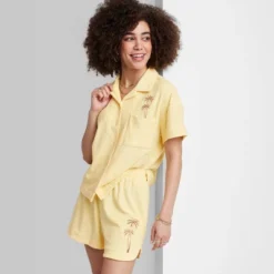 Women's Ascot + Hart Graphic Pull-On Shorts - Yellow -Modish Ink Sales GUEST df0dcfa3 4fcb 4526 833d f56865cbe745