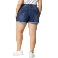 Agnes Orinda Plus Size Shorts For Women Roll Hem Denim Jeans Short Pants -Modish Ink Sales GUEST dfd3a2e1 467c 46f5 886d 1810dcaf5543