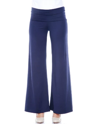 Women's Solid Printed Palazzo Pants - White Mark 7 Women's Solid Printed Palazzo Pants - White Mark - Image 5