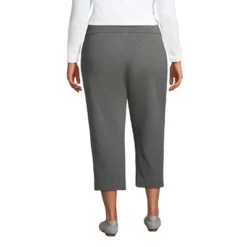 Lands' End Women's Starfish Mid Rise Elastic Waist Pull On Crop Pants