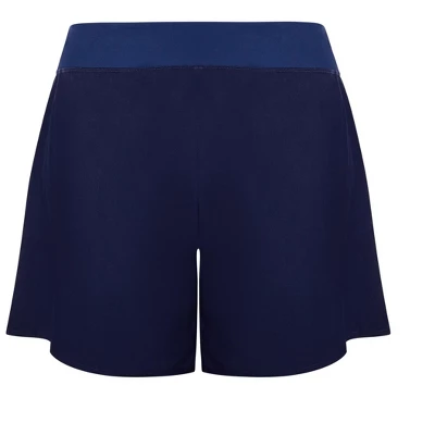 Women's Plus Size Active Short - Navy | AVENUE LEISURE 3 Women's Plus Size Active Short - Navy | AVENUE LEISURE - Image 2