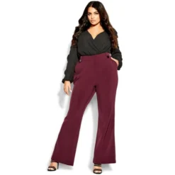 Women's Plus Size Tuxe Luxe Pant - Claret| CITY CHIC -Modish Ink Sales GUEST ed81ed84 edf8 4d16 8619 54a6836bf64c