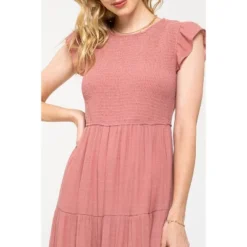 August Sky Women`s Smocked Tiered Dress -Modish Ink Sales GUEST edc4571a ac9f 4bb9 a42e ab1805d00d95