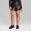 Women's High-Rise Faux Leather Shorts - Wild Fable™ -Modish Ink Sales GUEST f151232a 02f6 4730 824a 747cb5bcbbf5