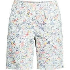 Lands' End Women's Mid Rise Elastic Waist Pull On 10" Knockabout Chino Bermuda Shorts -Modish Ink Sales GUEST f2a99b02 a7d5 4945 9a51 55dd8607ca94