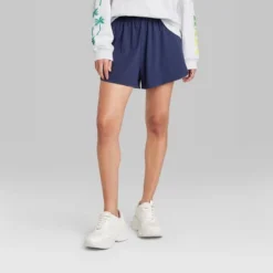 Women's Ascot + Hart Graphic Pull On Shorts - Blue