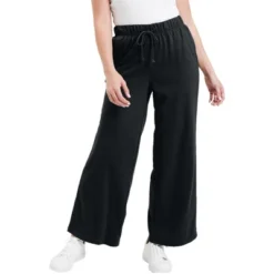 June + Vie By Roaman's Women’s Plus Size French Terry Wide-Leg Pant -Modish Ink Sales GUEST f6a4073f 4111 45fa b9ff 4b6262551006