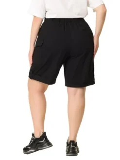 Agnes Orinda Women's Plus Size Knee Lenth Jogger Pocket Track Cargo Shorts -Modish Ink Sales GUEST f898ca60 1f30 41dc 9695 18d12a5c397b