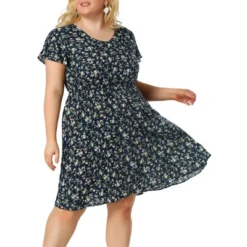 Agnes Orinda Women's Plus Size V Neck Elastic Waist Ditsy Floral Midi Dresses 20 Agnes Orinda Women's Plus Size V Neck Elastic Waist Ditsy Floral Midi Dresses -Modish Ink Sales GUEST fa16cc1d 8458 465b b9ba 5089c1312ce9