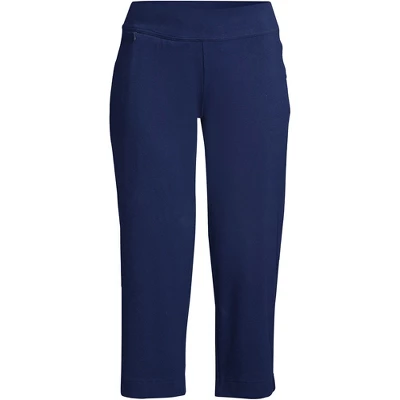 Lands' End Women's Starfish Mid Rise Elastic Waist Pull On Crop Pants 7 Lands' End Women's Starfish Mid Rise Elastic Waist Pull On Crop Pants - Image 5