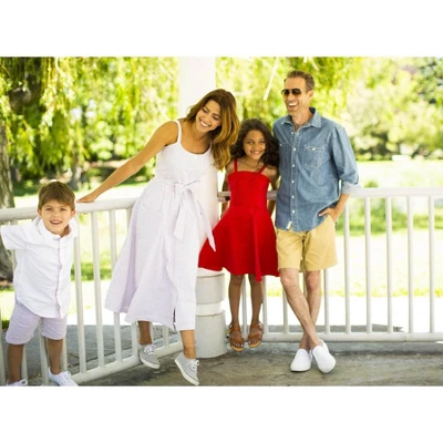 Hope & Henry Womens' Organic Cotton Button Front Midi Dress With Pockets 7 Hope & Henry Womens' Organic Cotton Button Front Midi Dress With Pockets - Image 5